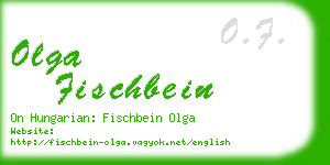 olga fischbein business card